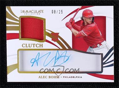 2021 Panini Immaculate Collection - Clearly Clutch Rookie Materials - Gold #CCR-AB - Alec Bohm /25