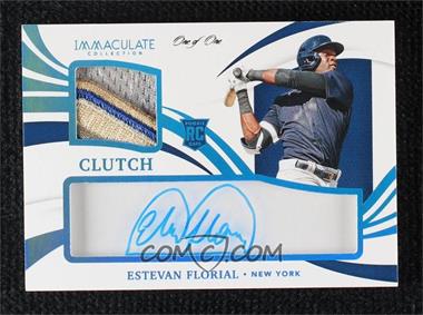 2021 Panini Immaculate Collection - Clearly Clutch Rookie Materials - Platinum #CCR-EF - Estevan Florial /1