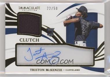 2021 Panini Immaculate Collection - Clearly Clutch Rookie Materials #CCR-TM - Triston McKenzie /50