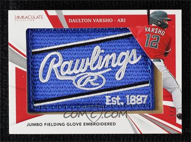 2021 Panini Immaculate Collection - Jumbo Fielding Glove Relics - Embroidered #JJ-DVA - Daulton Varsho /4