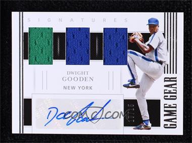 2021 Panini National Treasures - Game Gear Materials Signatures Triples #GGS-DG - Dwight Gooden /15