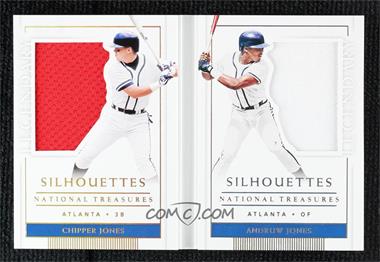 2021 Panini National Treasures - Legendary Silhouettes Duals Booklets - Holo Gold #LSB-CA - Chipper Jones, Andruw Jones /25