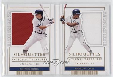 2021 Panini National Treasures - Legendary Silhouettes Duals Booklets - Holo Gold #LSB-CA - Chipper Jones, Andruw Jones /25