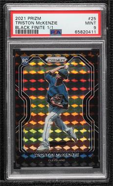 2021 Panini Prizm - [Base] - Black Finite Prizm #25 - Triston McKenzie /1 [PSA 9 MINT]