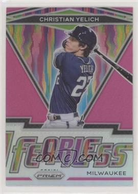 2021 Panini Prizm - Fearless - Pink Prizm #FR-14 - Christian Yelich