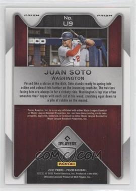2021 Panini Prizm - Lumber Inc. - Silver Prizm #LI9 - Juan Soto - Courtesy of COMC.com