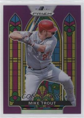 2021 Panini Prizm - Stained Glass - Purple Prizm #SG-1 - Mike Trout