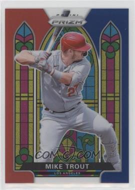 2021 Panini Prizm - Stained Glass - Red White & Blue Prizm #SG-1 - Mike Trout