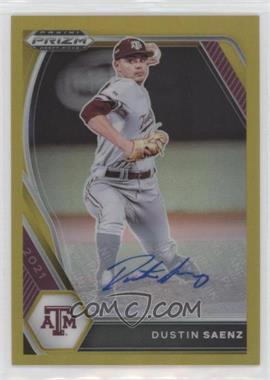 2021 Panini Prizm Draft Picks - [Base] - Gold Prizm Autographs #PDP112 - Dustin Saenz /10