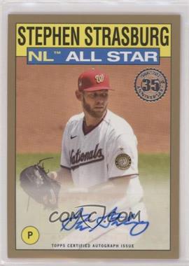 2021 Topps - 1986 Topps All-Star Baseball - Gold Autographs #86ASSS - Stephen Strasburg /25