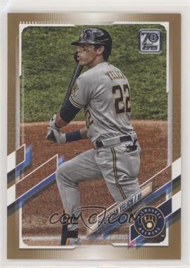 2021 Topps - [Base] - Gold #100 - Christian Yelich /2021