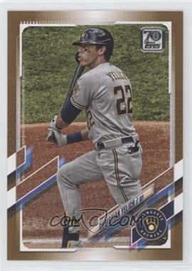 2021 Topps - [Base] - Gold #100 - Christian Yelich /2021