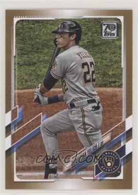 2021 Topps - [Base] - Gold #100 - Christian Yelich /2021