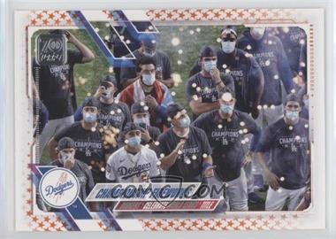 2021 Topps - [Base] - Walmart Orange Star #490 - Checklist - Championship Fireworks (Dodgers Celebrate World Series Title)