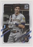 SP Variation - Christian Yelich (Grey Jersey, In Dugout)