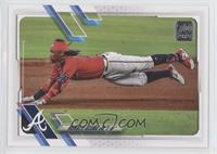 Ronald Acuna Jr. (Horizontal, Sliding Head First)