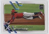 Ronald Acuna Jr. (Horizontal, Sliding Head First)