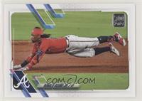 Ronald Acuna Jr. (Horizontal, Sliding Head First)