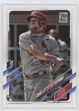 2021 Topps - [Base] #285.1 - Dylan Carlson (Batting, Grey Jersey, 70th Logo On The Right)