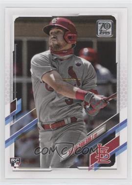 2021 Topps - [Base] #285.1 - Dylan Carlson (Batting, Grey Jersey, 70th Logo On The Right)