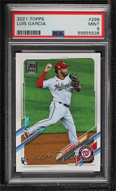 2021 Topps - [Base] #298.1 - Luis Garcia (Fielding, White Jersey) [PSA 9 MINT]