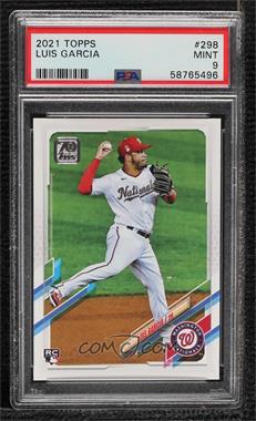 2021 Topps - [Base] #298.1 - Luis Garcia (Fielding, White Jersey) [PSA 9 MINT]