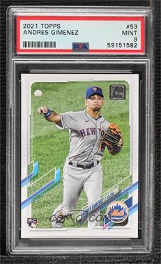 2021 Topps - [Base] #53.1 - Andres Gimenez (Fielding, Grey Jersey) [PSA 9 MINT]