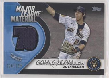 2021 Topps - Major League Materials Series 2 - Black #MLM-CY - Christian Yelich /199