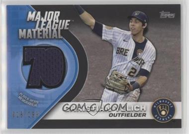 2021 Topps - Major League Materials Series 2 - Black #MLM-CY - Christian Yelich /199