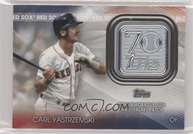 2021 Topps - Topps 70th Anniversary Manufactured Logo Patches Series 2 #T70P-CY - Carl Yastrzemski