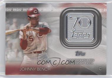 2021 Topps - Topps 70th Anniversary Manufactured Logo Patches #70LP-JB - Johnny Bench