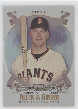 2021 Topps Allen & Ginter's - [Base] - Hot Box Silver Portrait #13 - Buster Posey