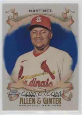 2021 Topps Allen & Ginter's Chrome - [Base] - Blue Refractor #296 - Carlos Martinez /150