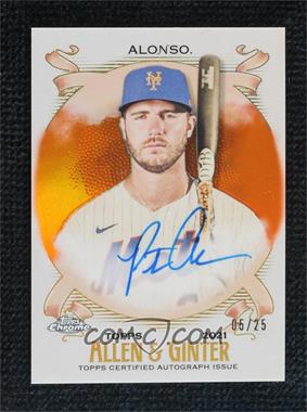 2021 Topps Allen & Ginter's Chrome - Full-Size Autographs - Orange Refractor #AGA-PA - Pete Alonso /25