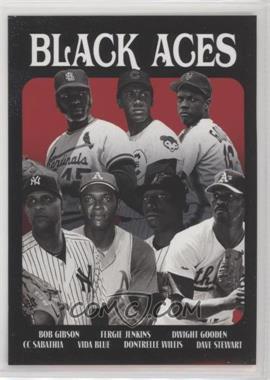 2021 Topps Archives - Movie Poster Cards #MPC-14 - Vida Blue, Dave Stewart, Dontrelle Willis, CC Sabathia, Dwight Gooden, Bob Gibson, Fergie Jenkins