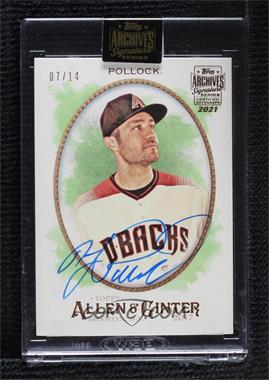 2021 Topps Archives Signature Series - Active Player Edition Buybacks #17TAG-194 - A.J. Pollock (2017 Topps Allen & Ginter) /14 [Buyback]