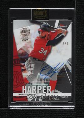 2021 Topps Archives Signature Series - Active Player Edition Buybacks #17TF-79 - Bryce Harper (2017 Topps Finest) /1 [Buyback]