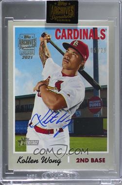 2021 Topps Archives Signature Series - Active Player Edition Buybacks #19TH-162 - Kolten Wong (2019 Topps Heritage) /29 [Buyback]