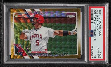 2021 Topps Chrome - [Base] - Gold Wave Refractor #102 - Albert Pujols /50 [PSA 10 GEM MT]