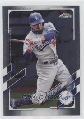 2021 Topps Chrome - [Base] #100.1 - Mookie Betts (Vertical, Swinging)