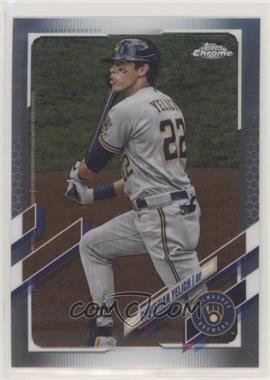 2021 Topps Chrome - [Base] #18.1 - Christian Yelich (Vertical, Swinging)