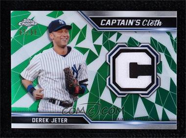 2021 Topps Chrome - Captain's Cloth Relics - Green Refractor #CCR-DJ - Derek Jeter /99