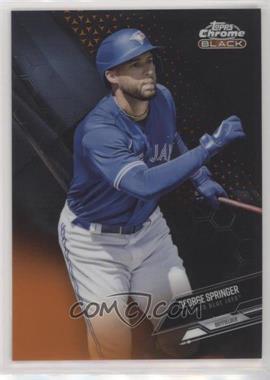 2021 Topps Chrome Black - [Base] - Orange Refractor #87 - George Springer /25