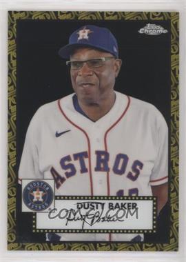 2021 Topps Chrome Platinum Anniversary - [Base] - Black & Gold 70th Refractor #583 - Dusty Baker /10