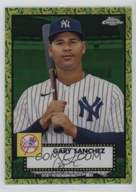 2021 Topps Chrome Platinum Anniversary - [Base] - Green & Yellow 70th Refractor #223 - Gary Sanchez /99