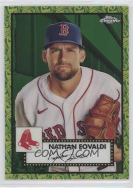 2021 Topps Chrome Platinum Anniversary - [Base] - Green & Yellow 70th Refractor #244 - Nathan Eovaldi /99