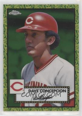 2021 Topps Chrome Platinum Anniversary - [Base] - Green & Yellow 70th Refractor #544 - Dave Concepcion /99