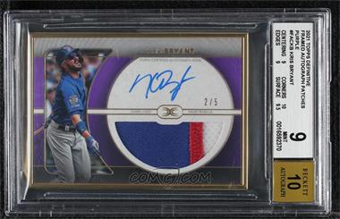 2021 Topps Definitive Collection - Framed Autographed Patch Collection - Purple #FAC-KB - Kris Bryant /5 [BGS 9 MINT]