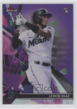 2021 Topps Finest - [Base] - Purple Refractor #56 - Lewin Diaz /250