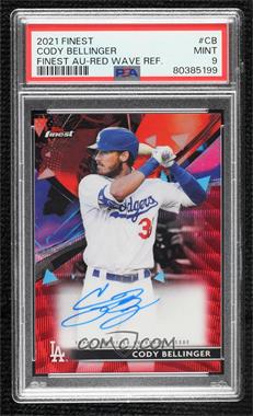 2021 Topps Finest - Finest Autographs - Red Wave Refractor #FA-CB - Cody Bellinger /5 [PSA 9 MINT]